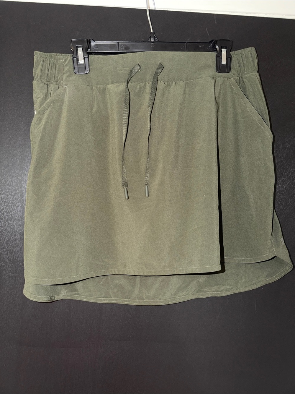 Olive Green Drawstring Skort